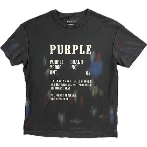 Purple Brand Painted History Tee “Black”