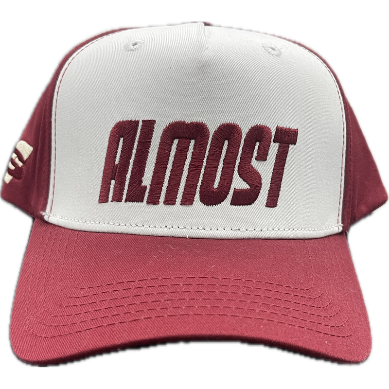 Almost Someday Warp Snapback Hat "Maroon"