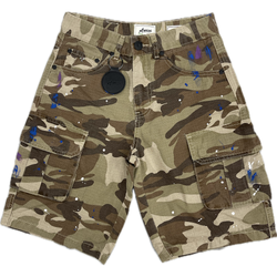 AMICCI Flavio Camo Cargo Shorts "Beige”