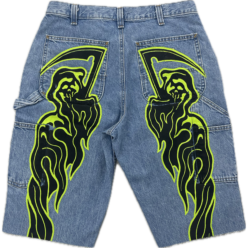 Warren Lotas Reaper Jean Shorts “Green”