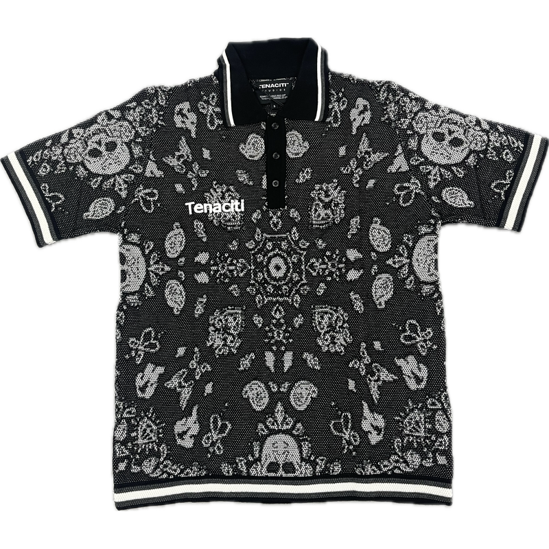 Tenaciti Paisley Knitted Shirt "Black/White"