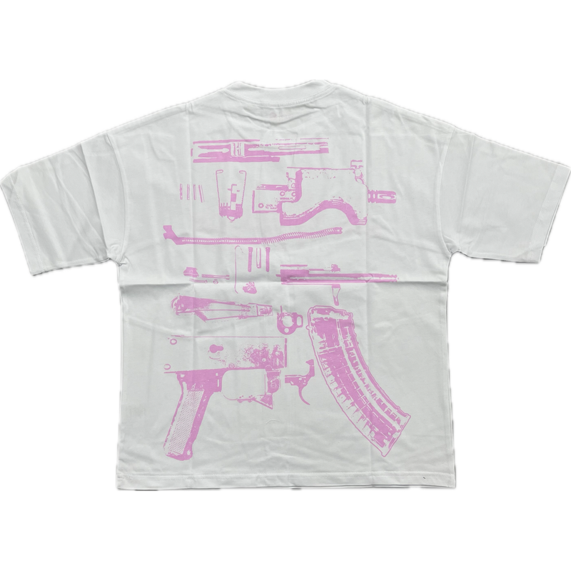 In Draco We Trust Tee “White/Pink”