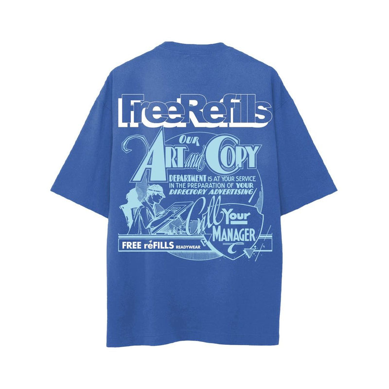 Free Refills Art Dept Tee “Blue”