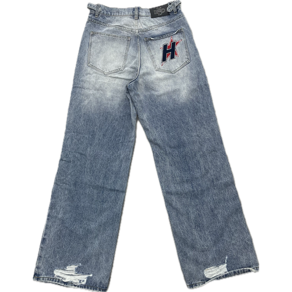 HMDD Crystal H-Star Baggy Jeans “Light Wash”