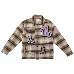 First Row Button Up Flannel "Brown"