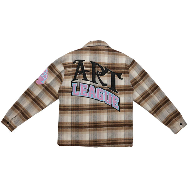 First Row Button Up Flannel "Brown"