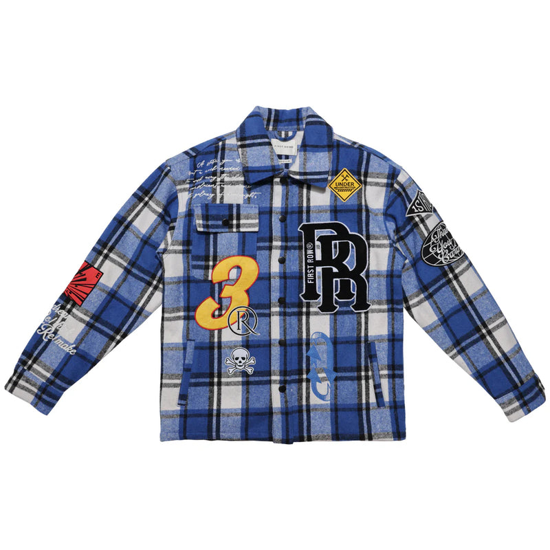 First Row Button Up Flannel "Blue"