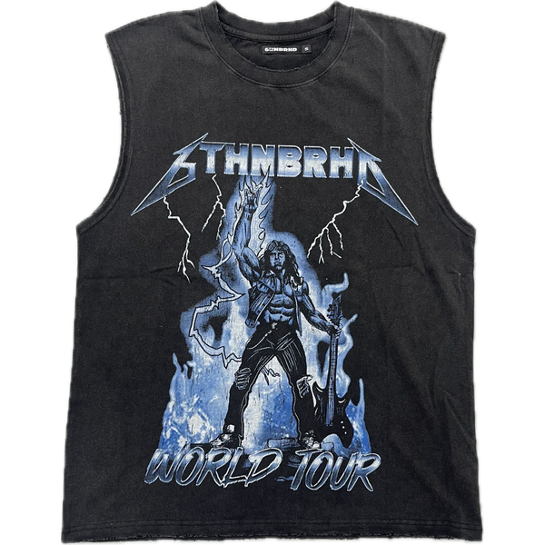 6TH NBRHD World Tour Sleeveless Tee “Black Wash”