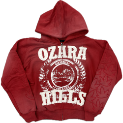 Ozara Hills Zip Hoodie “Red”