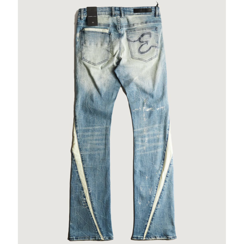 Embellish Randall Striped Stacked Jeans “Vintage Blue”