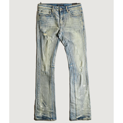 Embellish Painted Stacked Jeans “Stone Wash”