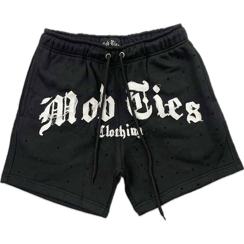 Mobties Distressed Rhinestone Shorts