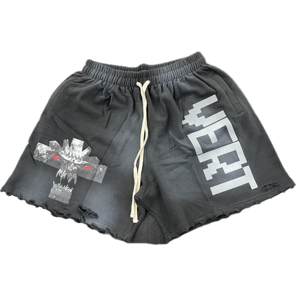 Vertabrae Distressed Vonster Cross Shorts