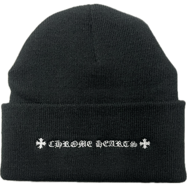 Chrome Hearts Matty Boy Embroidery Fold Over Beanie "Black"