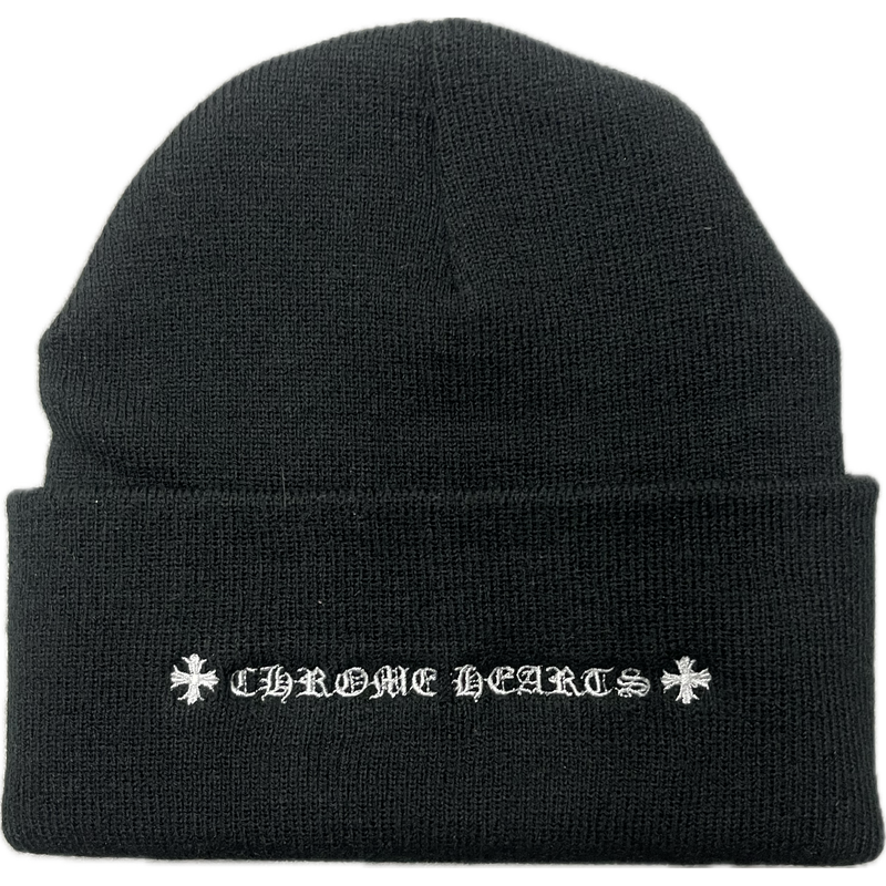 Chrome Hearts Matty Boy Embroidery Fold Over Beanie "Black"