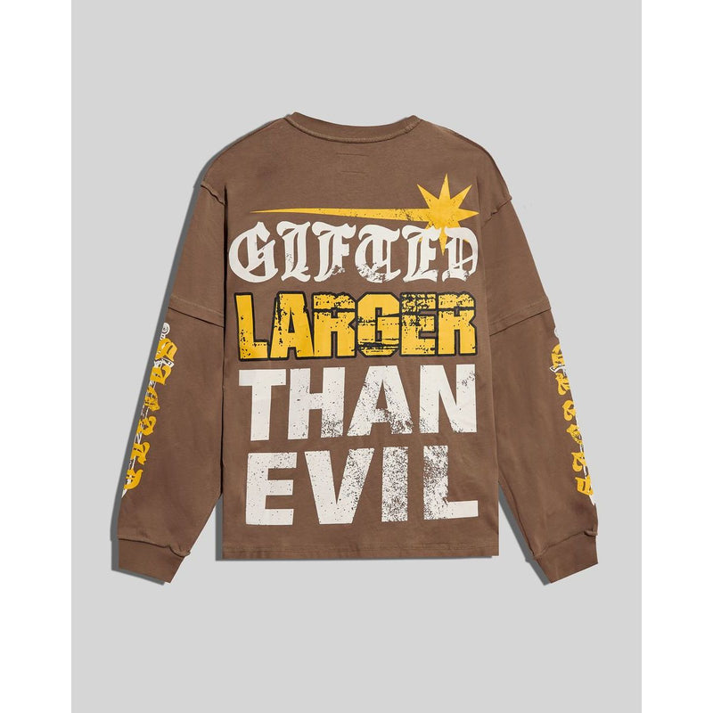 GFTD LA Larger Than Evil L/S Tee “Brown”