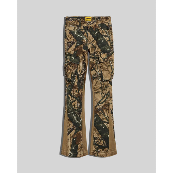 GFTD LA Brown Tree Stacked Pants “Camo”