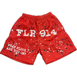 Floor914 Splatter Shorts “Red”