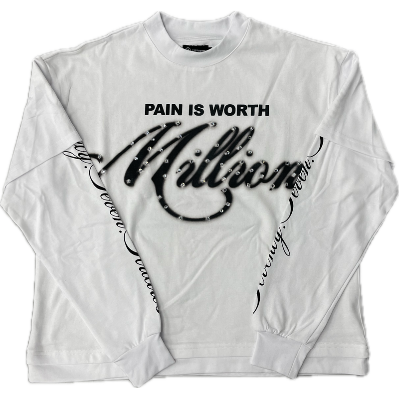 77Studios Millions Double Layer L/S Tee “White”