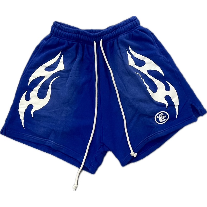 Hellstar Flame Shorts “Blue”