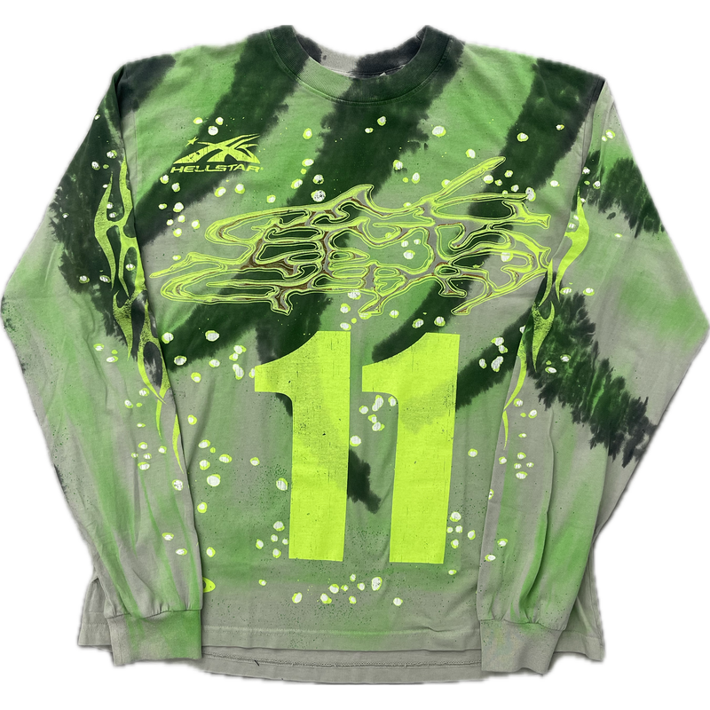 Hellstar Tye-Dye Moto L/S Tee “Slime Green”