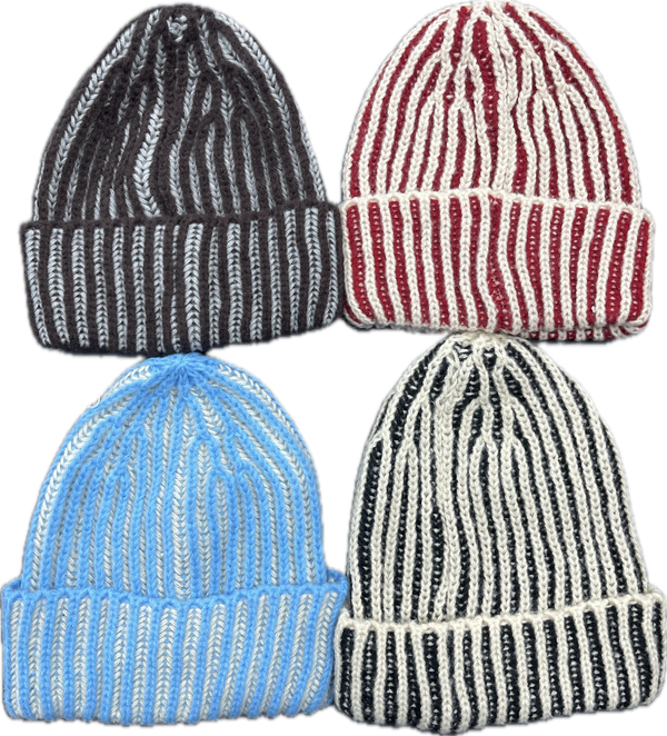 Y2K Striped Beanie