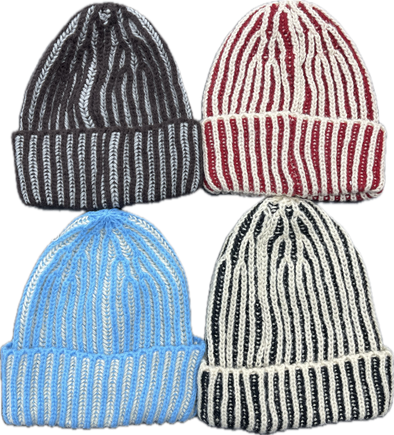 Y2K Striped Beanie