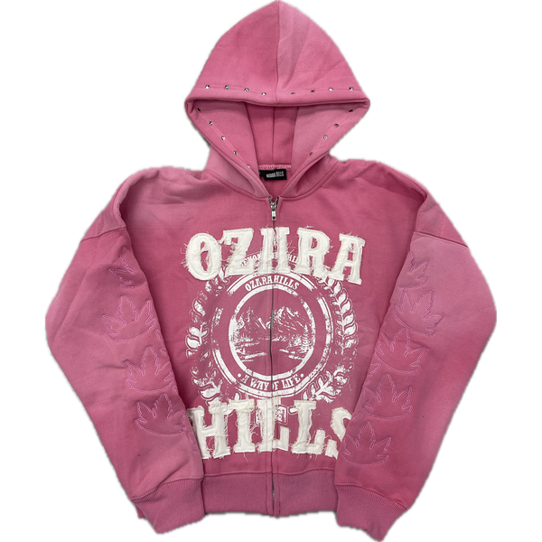 Ozara Hills Zip Hoodie “Pink”