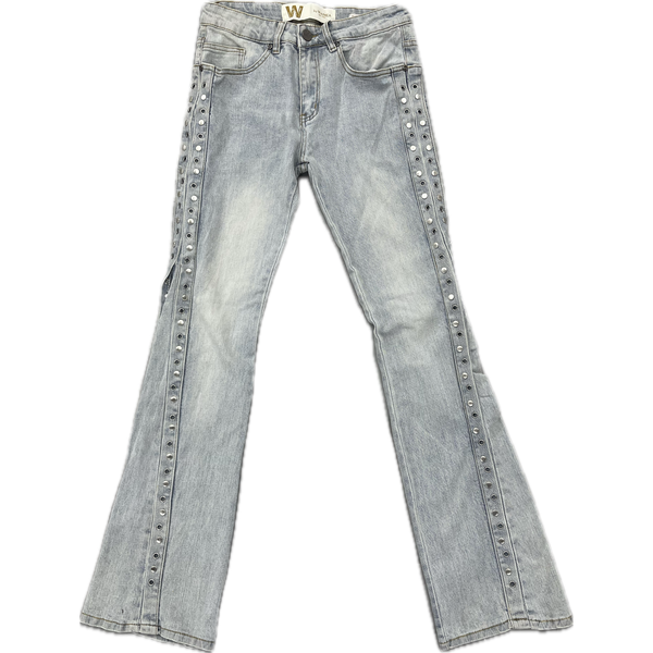 Waimea Studded Flare Jeans "Blue Wash"