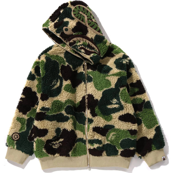 Bape ABC Camo Boa Shark Relaxed Fit Full Zip Hoodie “Green”