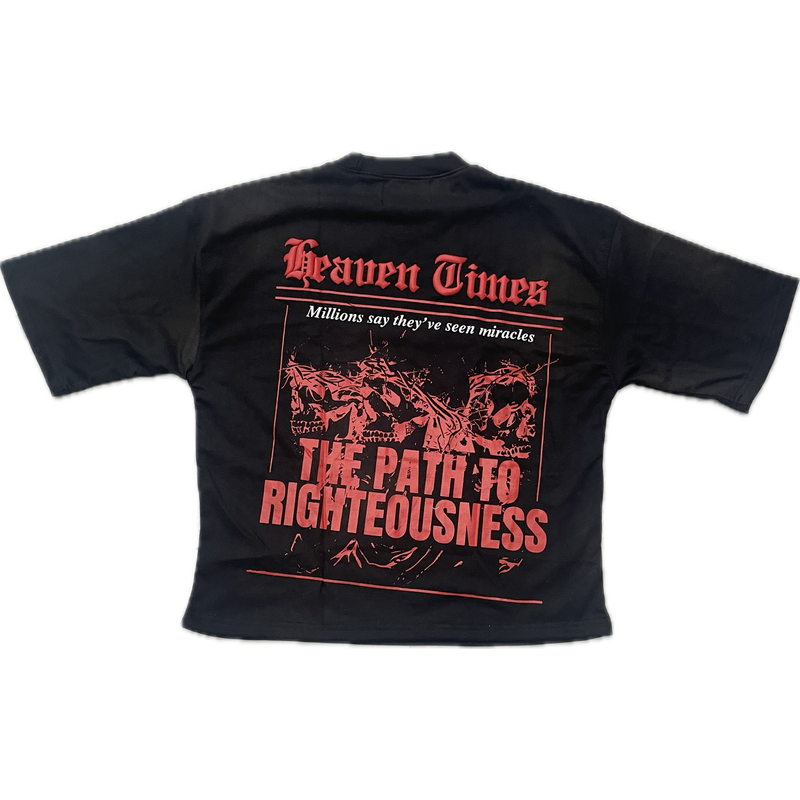 Heaven Sin False Idols Cropped Tee “Black”