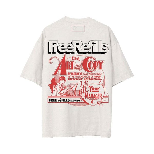 Free Refills Art Dept Tee “White”