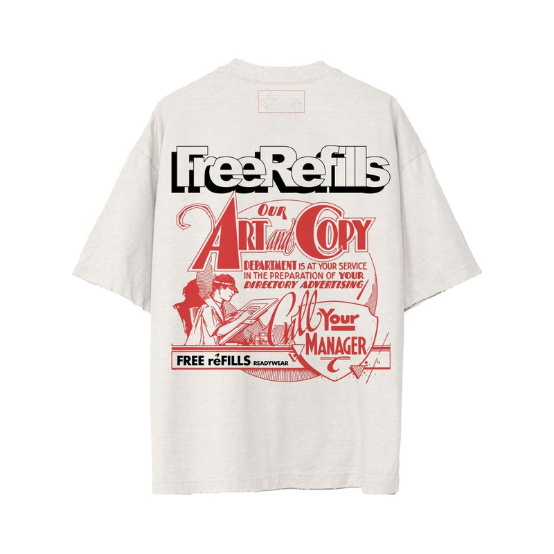 Free Refills Art Dept Tee “White”