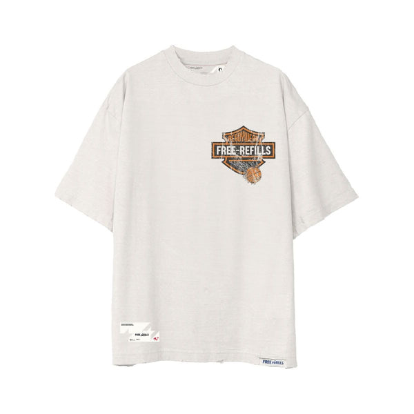 Free Refills Harley Tee “White”