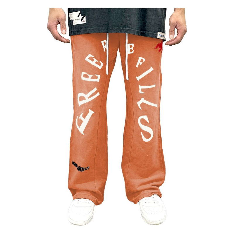 Free Refills Radial Flare Sweatpants “Orange”