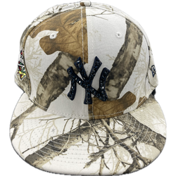 Not An Influencer Camo Yankee Fitted Hat “White Tree Camo”