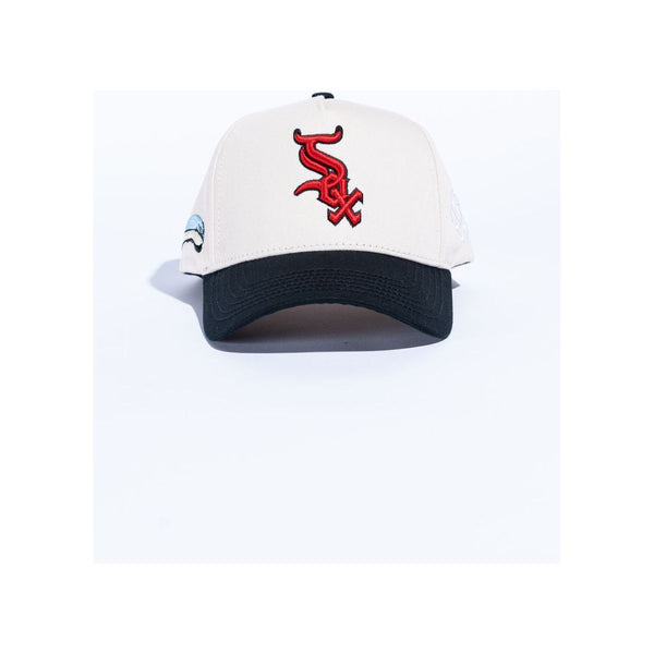 Reference Bull Sox Snapback Hat “Cream/Red”