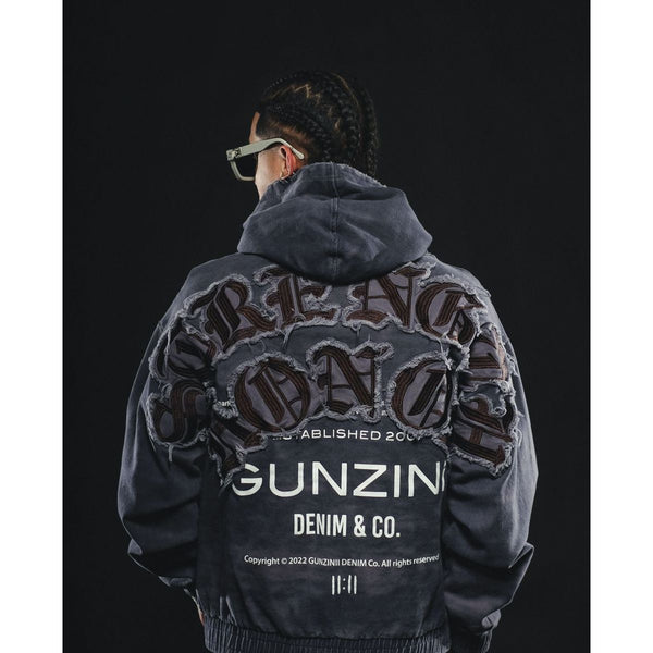 Gunzinii Strength & Honor Denim Hoodie “Blue”