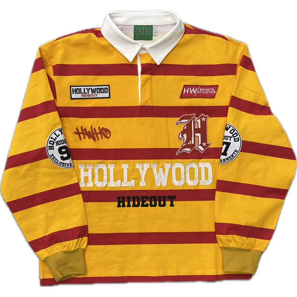 Hollywood Hideout Rugby Polo L/S Tee "Yellow”