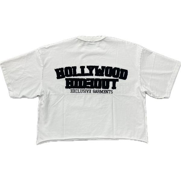 Hollywood Hideout No Public Tee "White"