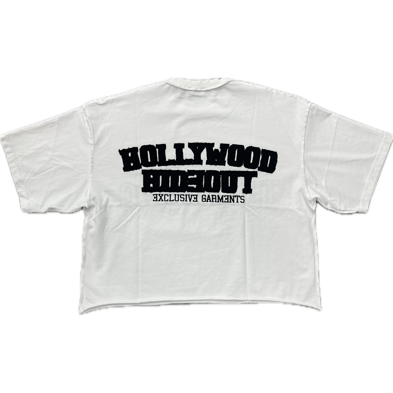 Hollywood Hideout No Public Tee "White"