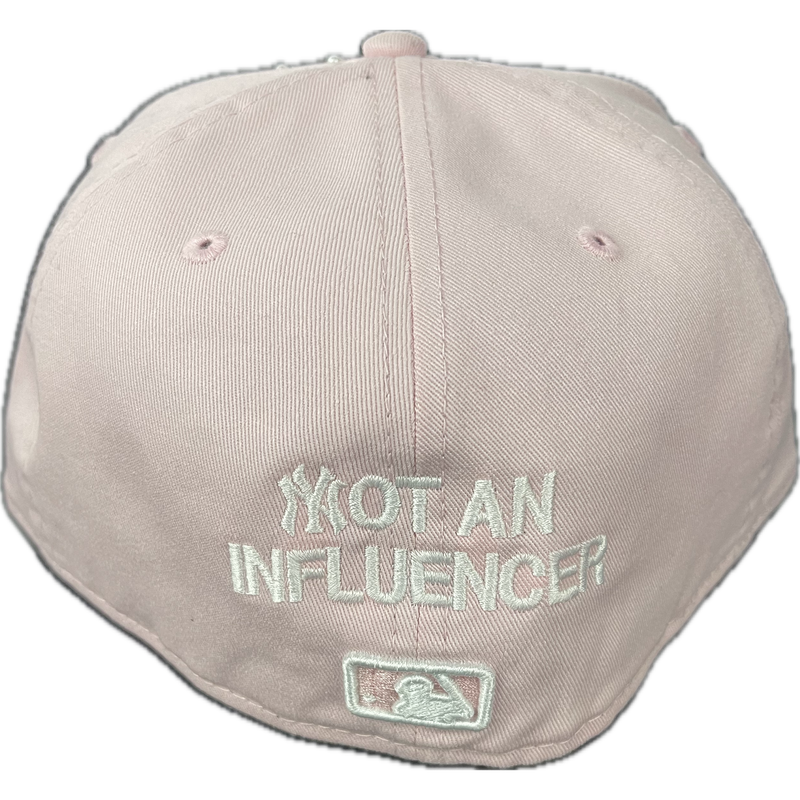 Not An Influencer Yankee Fitted Hat “Pink”