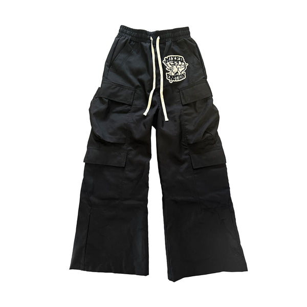 Mixed Emotion Baggy Cargo Pants “Black”