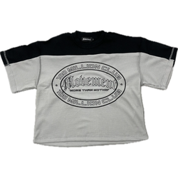 Movement Waffle Cropped Tee “Grey/Black”