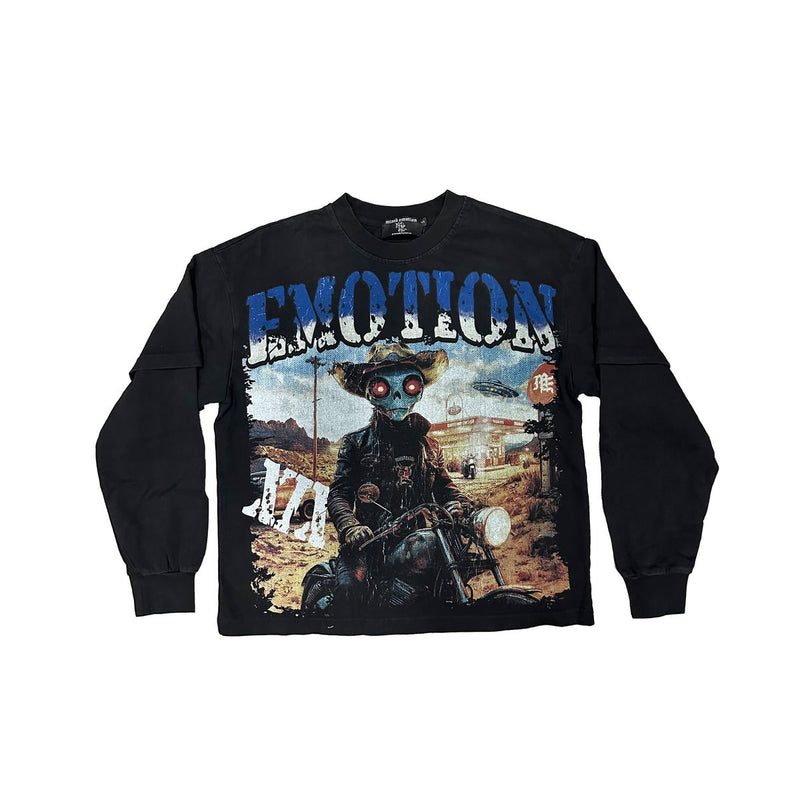 Mixed Emotion Racer L/S Tee “Black”