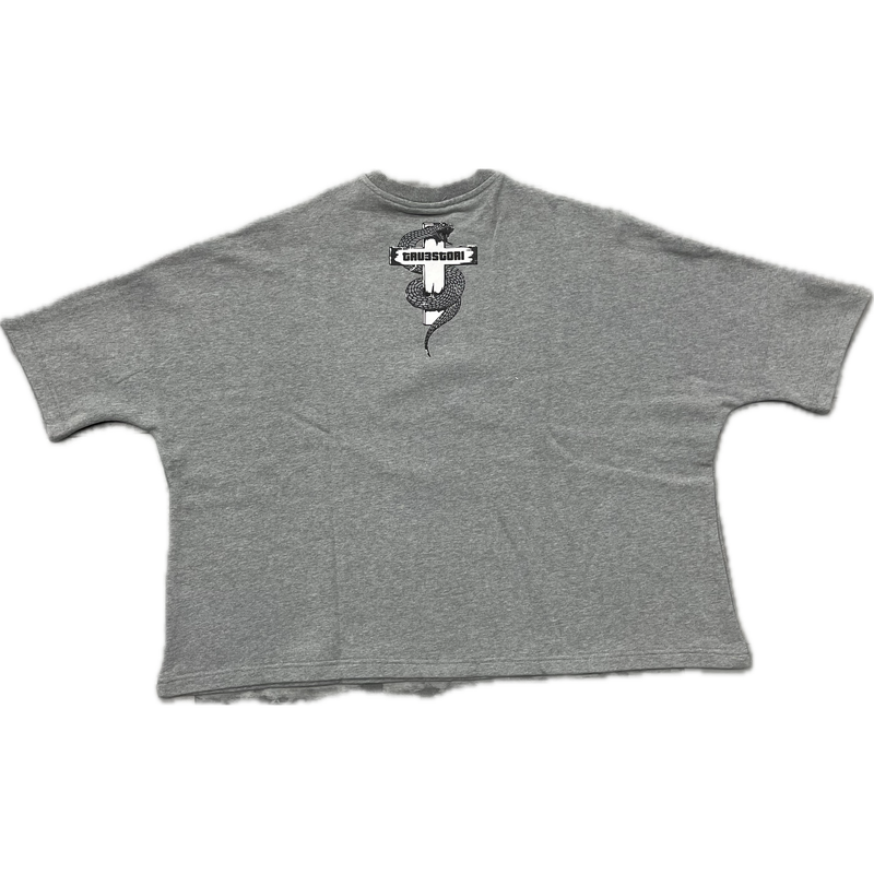 Tru3stori Truth Be Told Heavy Weight Cropped Tee “Grey”