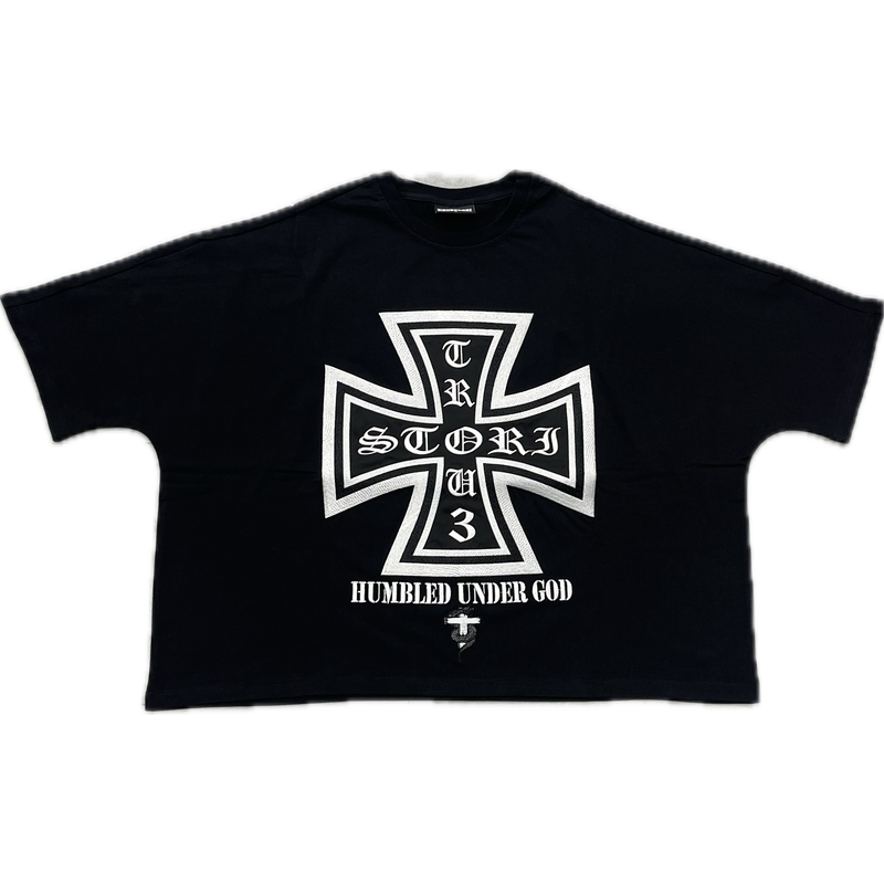 Tru3stori Humbled Under God Cropped Tee “Black”