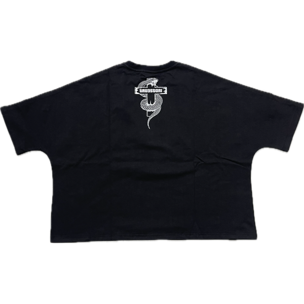 Tru3stori Good Over Evil Cropped Tee “Black”