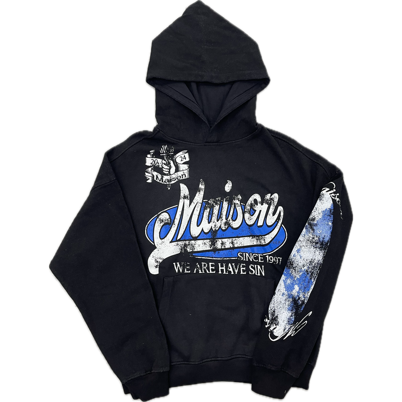 Maison Black Hoodie “Blue”