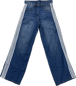 Versailles Studios Baggy Stripped Jeans "Denim Blue"